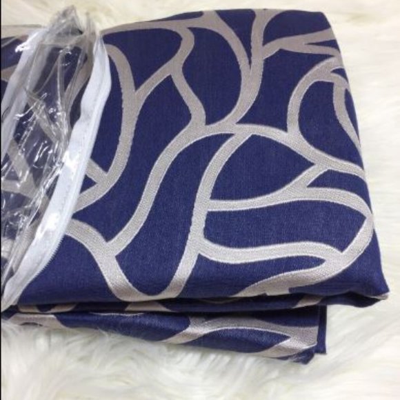 Softline Barra Blue Violet Grommet Single Top Curtain Panel 53" x 84" - Picture 4 of 6